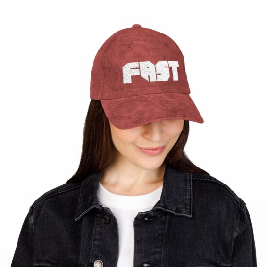Corduroy Cap — Vintage 'FAST' Embroidered Dad Hat