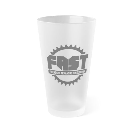 Frosted 16oz Pint Glass — FAST Bike Logo Beer Cup